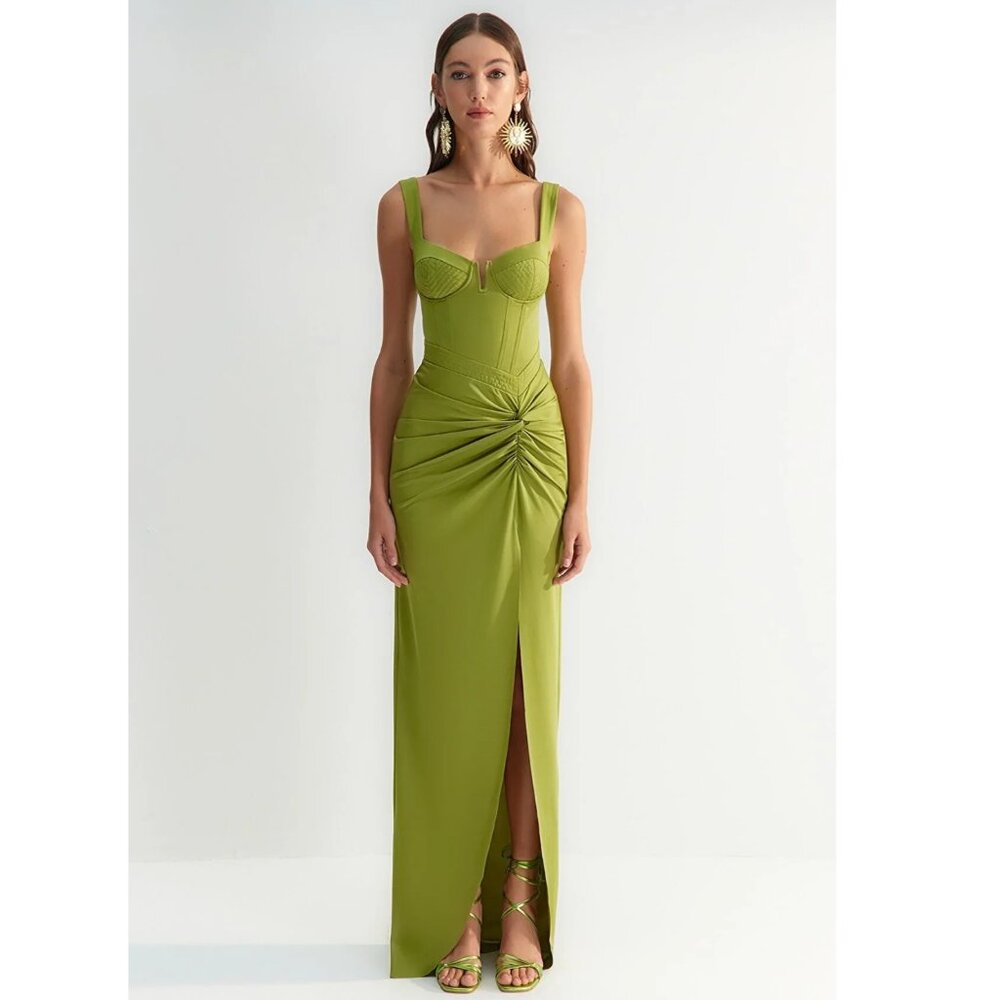 WearHause Klarina green maxi dress